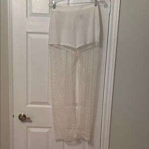 Elegant White Sheer Women's Shorts